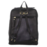 Women's Handbags: Pierre Cardin Rustic Womens Leather Backpack Bag Handbag Back Pack Travel  - Black