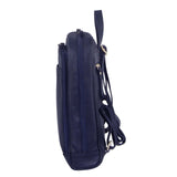 Women's Handbags: Pierre Cardin Rustic Womens Leather Backpack Bag Handbag Back Pack Travel  - Navy