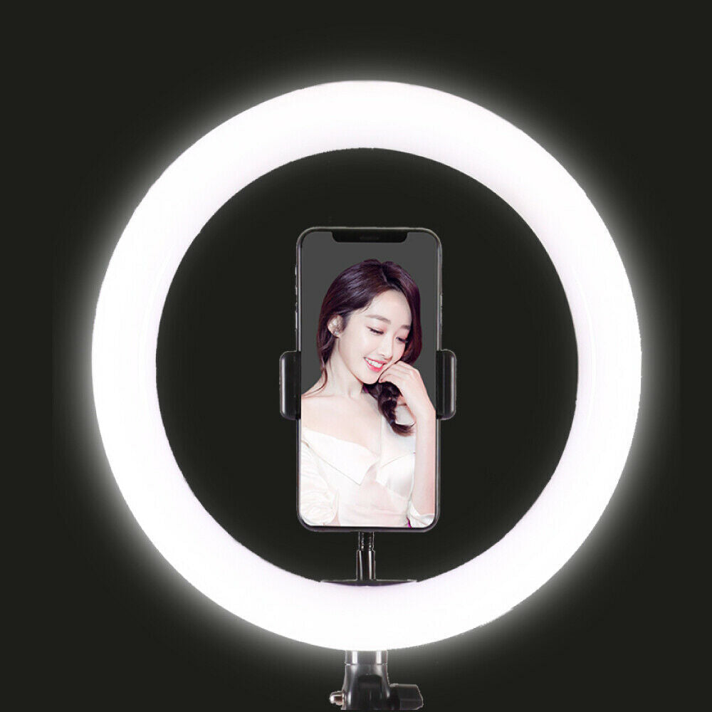 Camera Accessories: LED Selfie Ring Light with Tripod Stand & Cell Phone Holder for Live Stream/Makeup