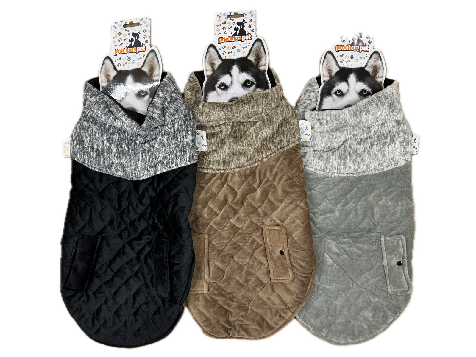 Dog Apparel: 60cm Quilted Dog Jacket Coat Warm Winter Pet Clothes Vest Padded Windbreaker