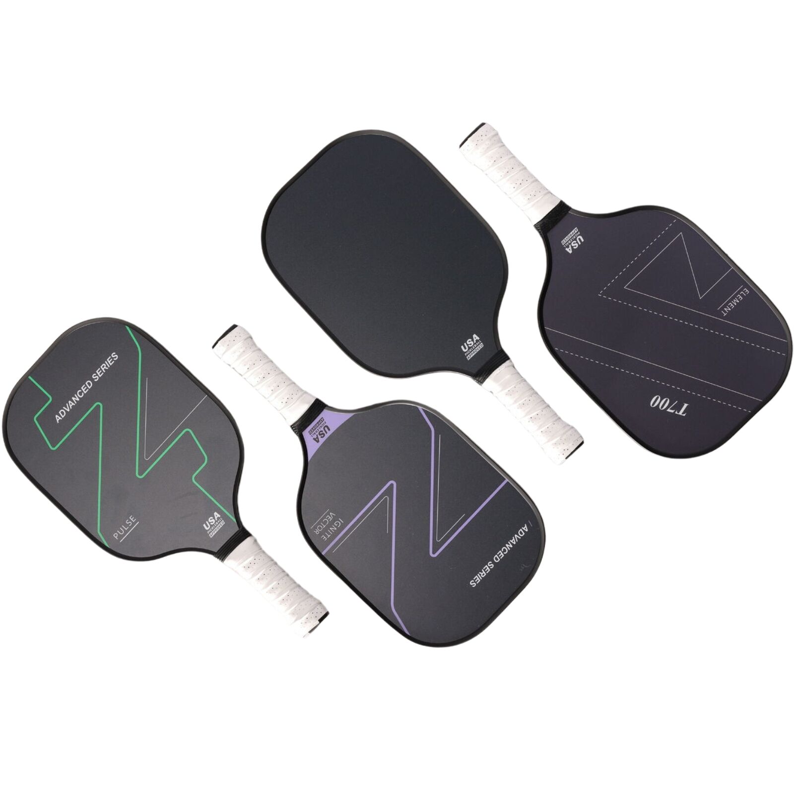 4x Graphite Carbon Fiber Pickleball Paddles Pickle Ball Racket Racquet Bulk