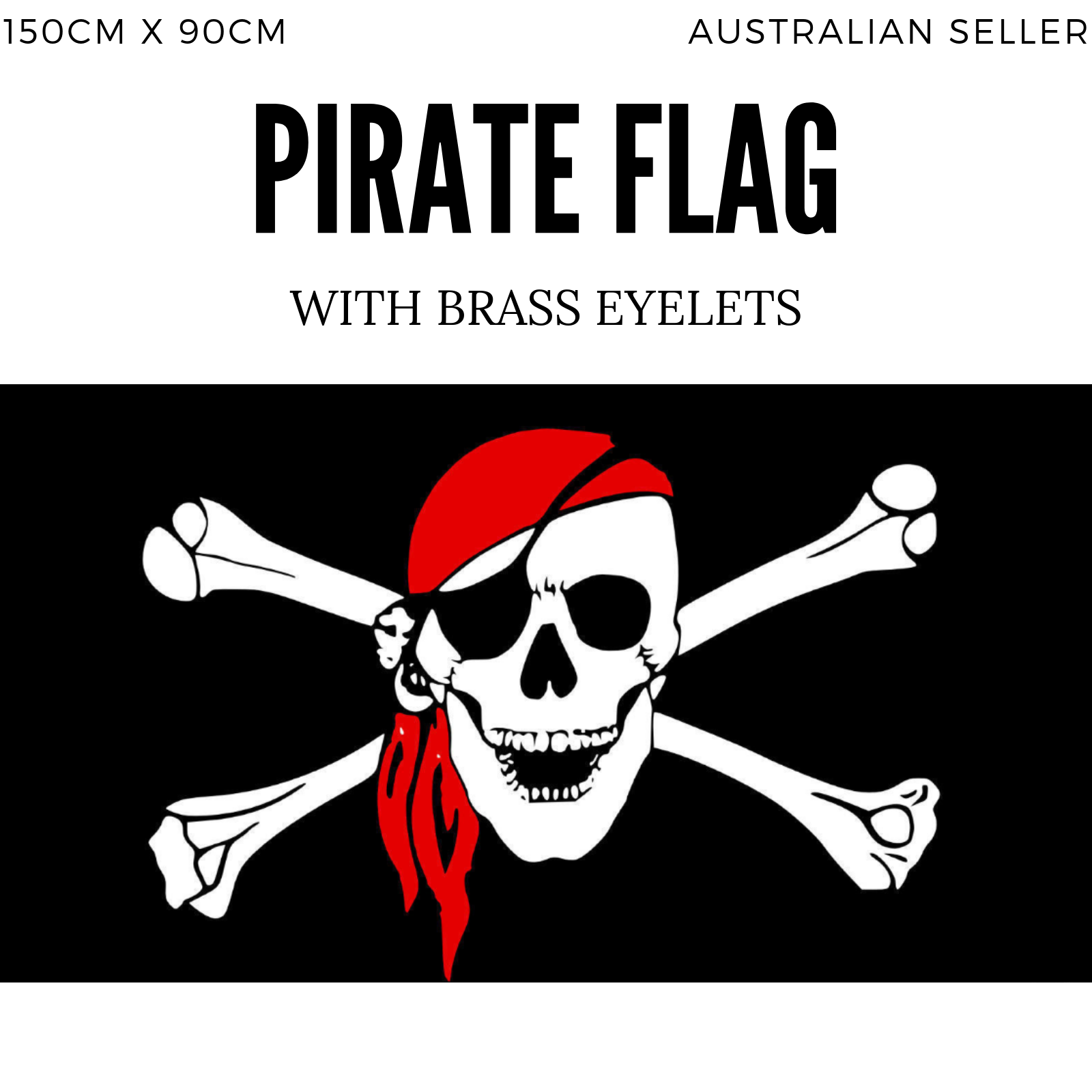 Novelty Gifts: PIRATE FLAG Skull Party Pirates Skull & Crossbones Large 150 x 90 Jolly Roger