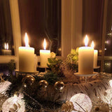 Candles: 48x Premium Church Candle Pillar Candles White Unscented Lead Free 36Hrs - 7*7cm