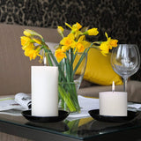 Candles: 48x Premium Church Candle Pillar Candles White Unscented Lead Free 36Hrs - 7*7cm