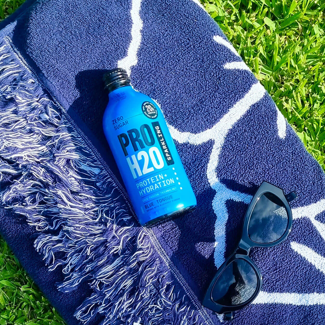 Vitamins & Supplements: PRO H20 Sparkling 20g Protein Hydration Drink Zero Sugar Hydrate - Blue Tongue