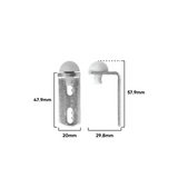 Building Materials: Rolltrak Stop for Sliding Doors Metal w/ Rubber Stop R1760 (1 Pack of 2)