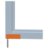 Building Materials: Rolltrak Flyscreen Frame Hinge (1 Pack of 2) - Fits 25mm x 11mm Frame