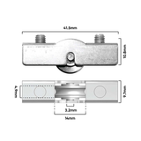 Rolltrak Stainless Steel Window Carriage & Roller R5280 (1 Pack of 2)