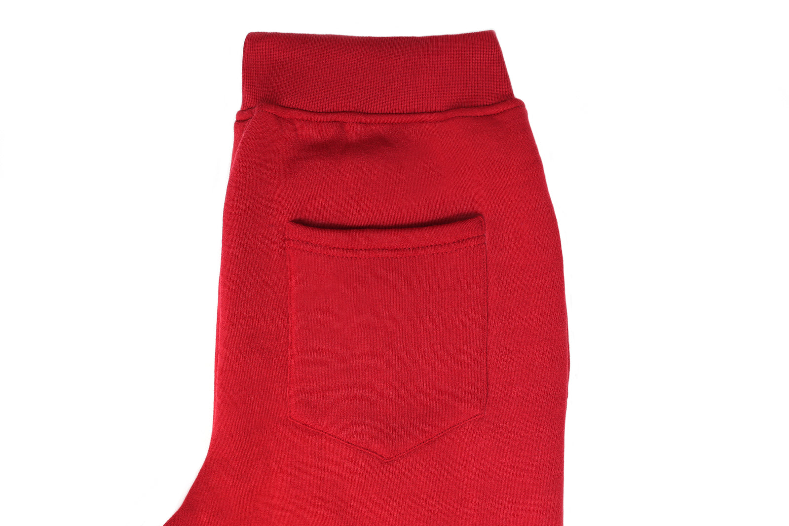 Mens Skinny Track Pants Joggers Trousers Gym Casual Sweat Cuffed Slim Trackies Fleece - Red - XL