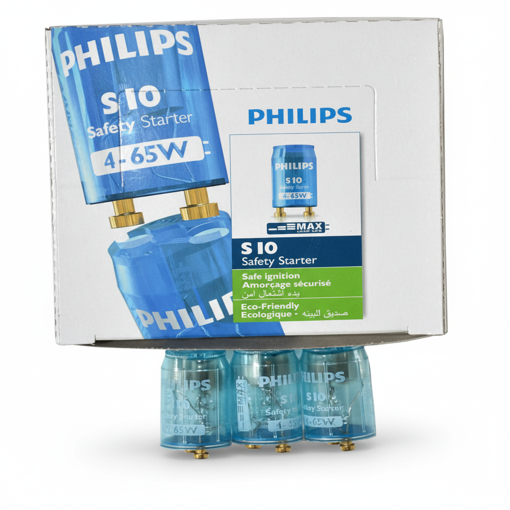 Philips S10 Safety Starters for Fluorescent Lamps Lights - 6 Boxes of 25