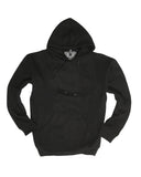 Mens Hoodie 100% Cotton Fleece Pullover Sweatshirt Warm Jumper - Black - XL