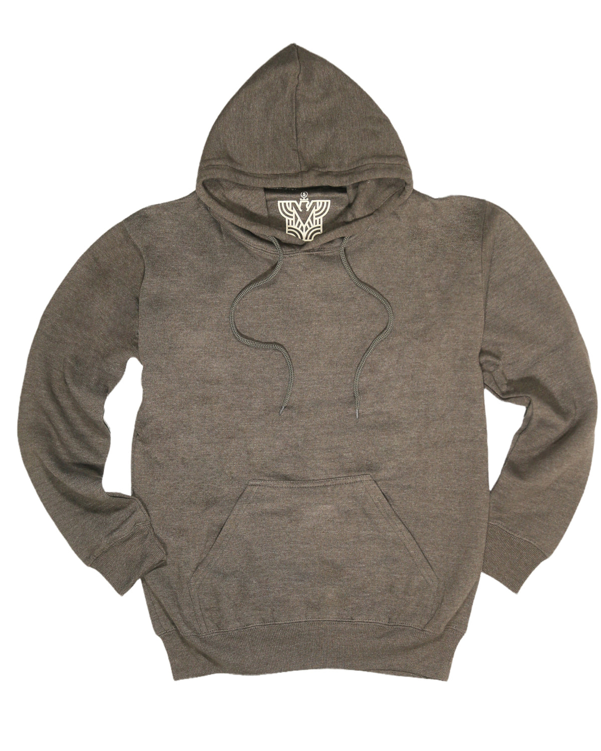 Mens Hoodie 100% Cotton Fleece Pullover Sweatshirt Warm Jumper - Charcoal Grey - L