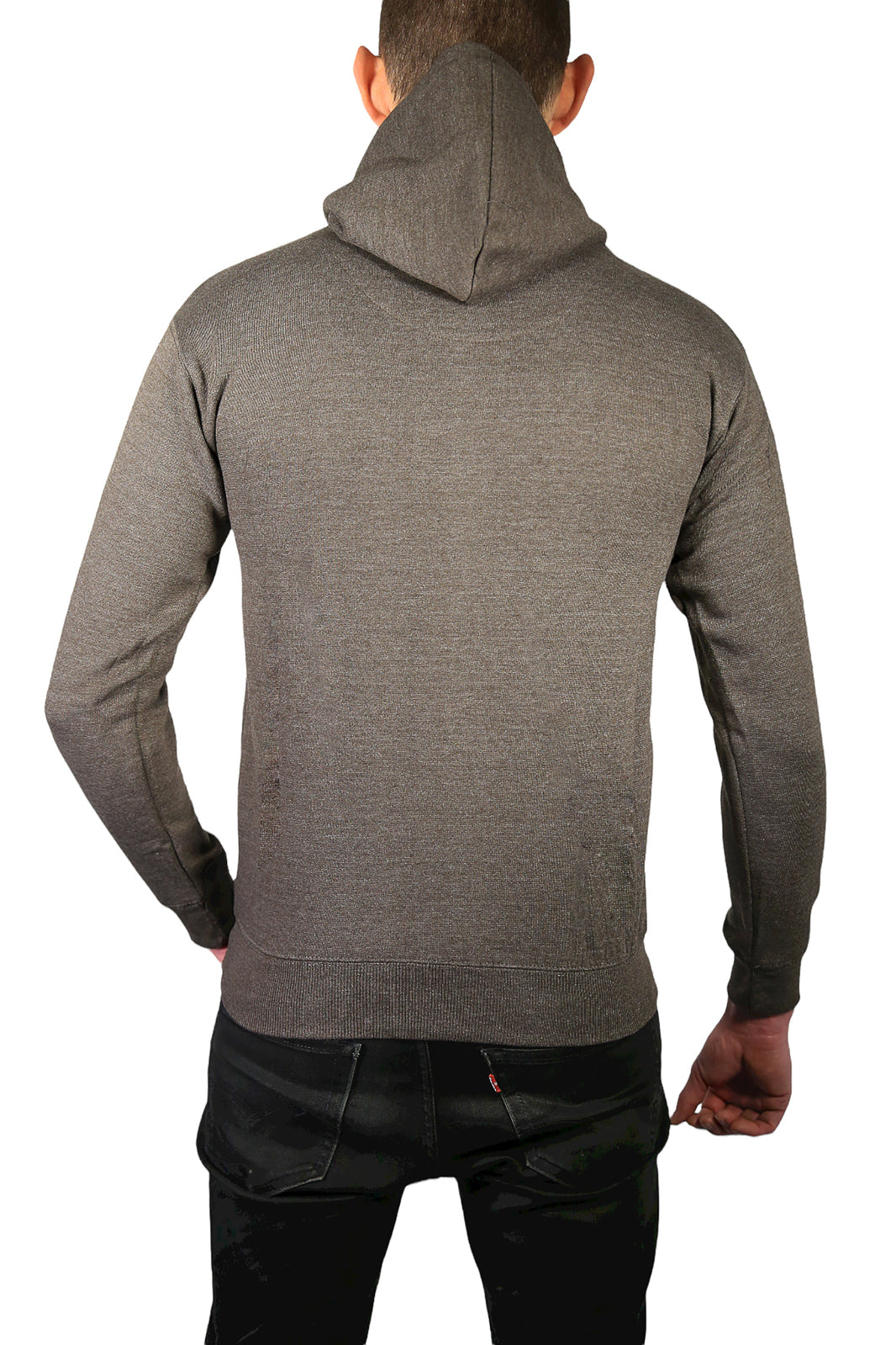 Mens Hoodie 100% Cotton Fleece Pullover Sweatshirt Warm Jumper - Charcoal Grey - XL