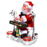 Party Supplies: Santa Claus Playing Ornament Piano Doll Musical Electric Toy Xmas Christmas Gift