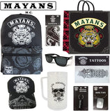Mayans Boys Showbag w/ Backpack Tattoos Dog Tag Sunglasses Stein Mug Bandanna