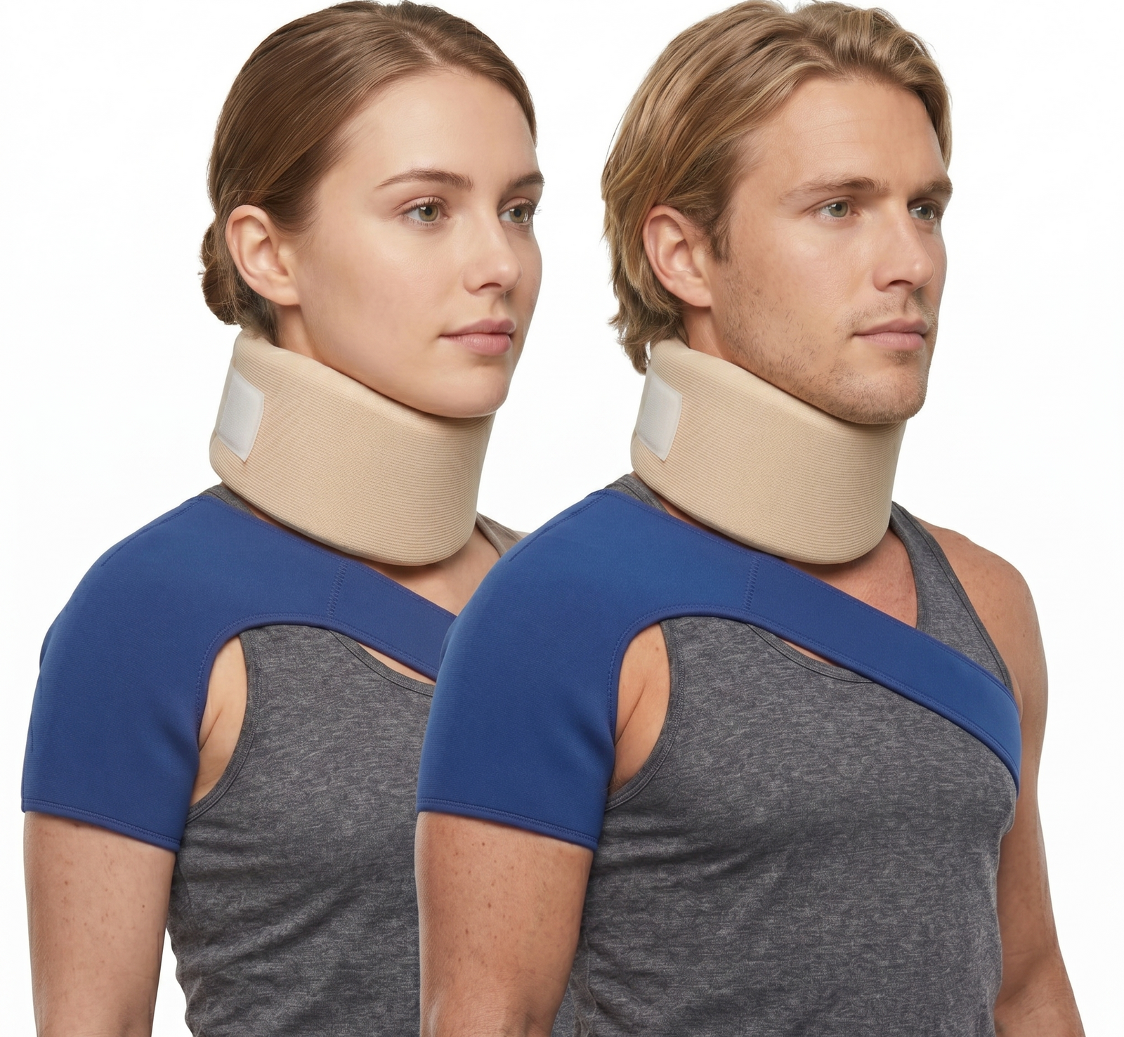 Shoulder Support Brace + Cervical Collar Neck Foam Brace Support Pain Relief
