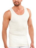 Men's Underwear & Socks: Mens THERMAL Merino Wool Blend Singlet Top Sleeveless Warm Underwear - Natural - Small