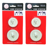 Kitchen Utensils: 4x BATH AND SINK PLUGS Basin Bath Stopper Chrome Rubber 42mm 54mm