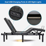 Beds & Bed Frames: S*MAX Queen Adjustable Zero Gravity Bed Frame with Dual Motors Wireless Remote & USB Ports