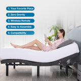 Beds & Bed Frames: S*MAX Queen Adjustable Zero Gravity Bed Frame with Dual Motors Wireless Remote & USB Ports