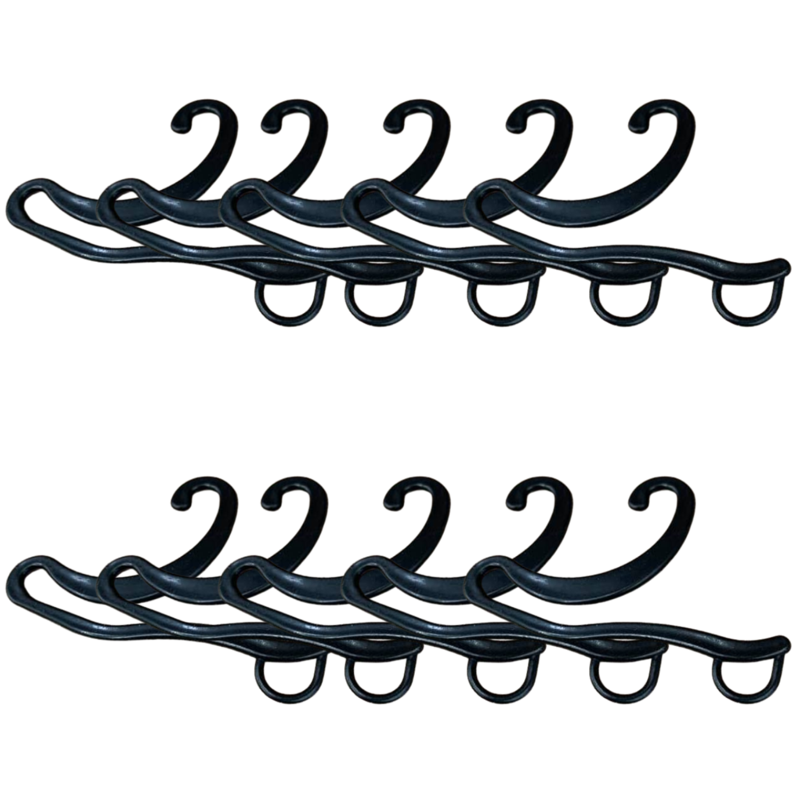 Drying Racks & Hangers: 10x Socks Hangers Plastic Sock Hook Retail Display Front Hang Bulk - Black