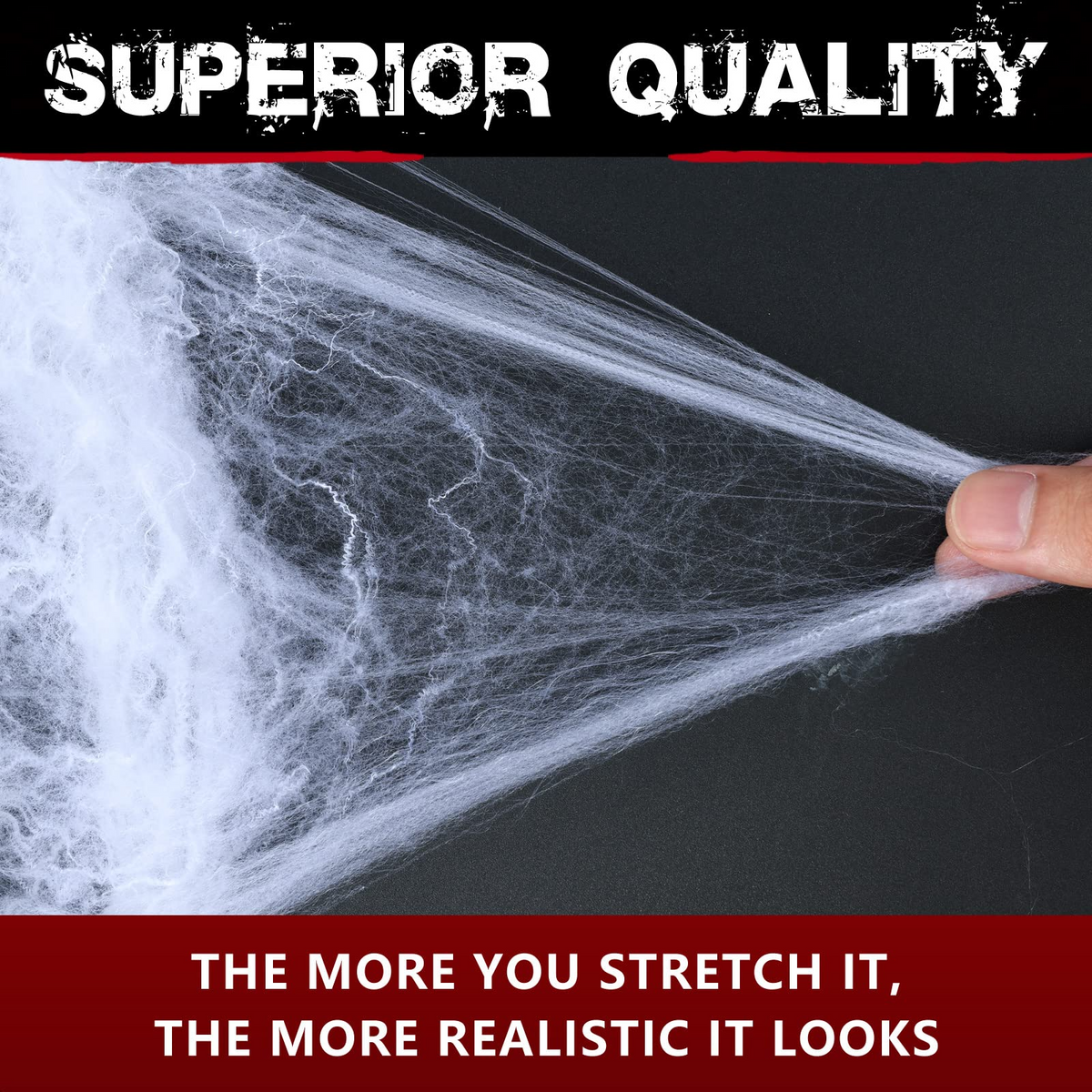 6x HALLOWEEN STRETCHABLE SPIDER WEBS Spooky Decoration with Spiders Party Decor Ghost