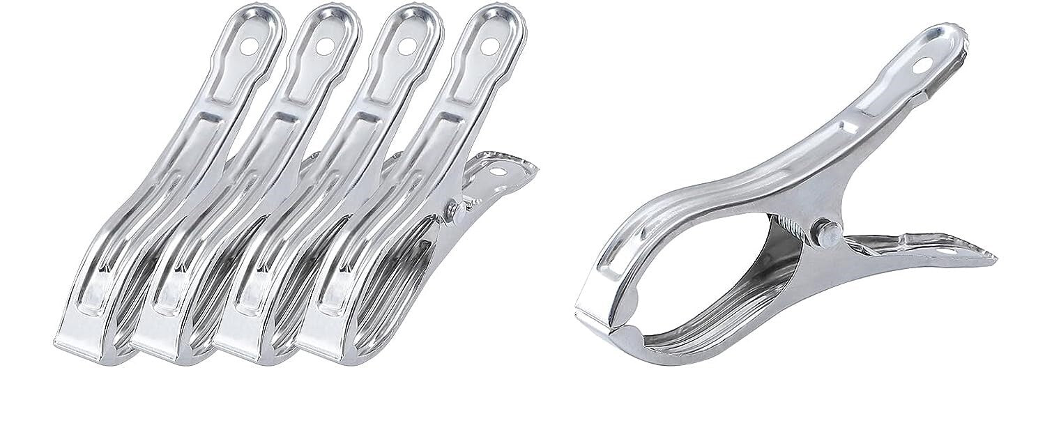 Drying Racks & Hangers: 6x STAINLESS STEEL CLOTHES PEGS Laundry Clips Washing Line Clothespin