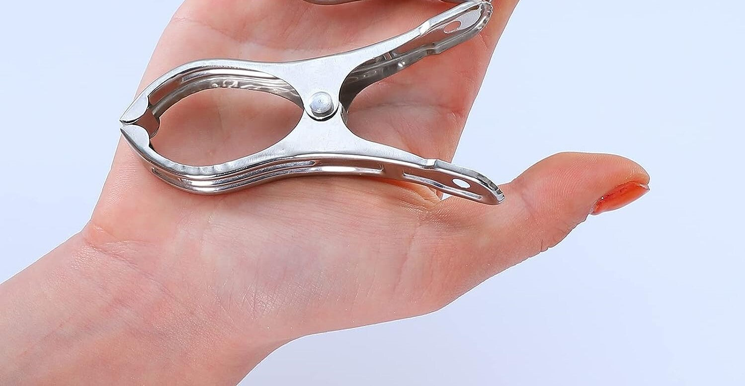 Drying Racks & Hangers: 6x STAINLESS STEEL CLOTHES PEGS Laundry Clips Washing Line Clothespin