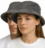 Stingy Brim Terry Towelling Bucket Hat Daggy Fishing Camping Lad Cap 100% COTTON - Grey  - XXL