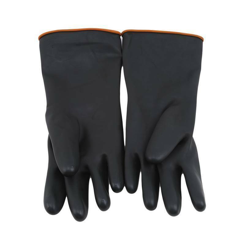 Latex Gloves Rubber PPE Industrial Anti Chemical Acid Heavy Duty Work