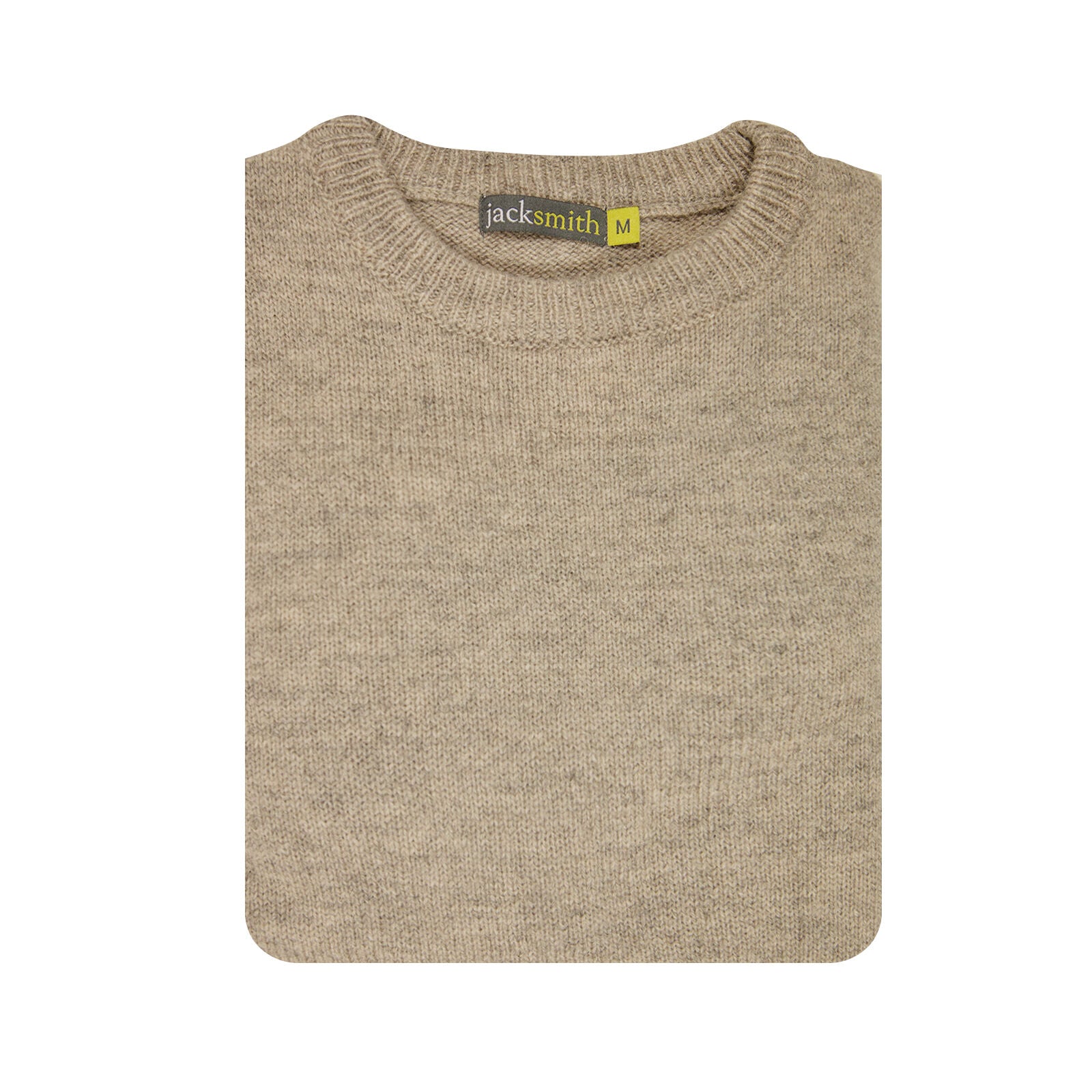 100% SHETLAND RAGG WOOL CREW Round Neck Knit JUMPER Pullover Mens Sweater Knitted - Beige - 4XL