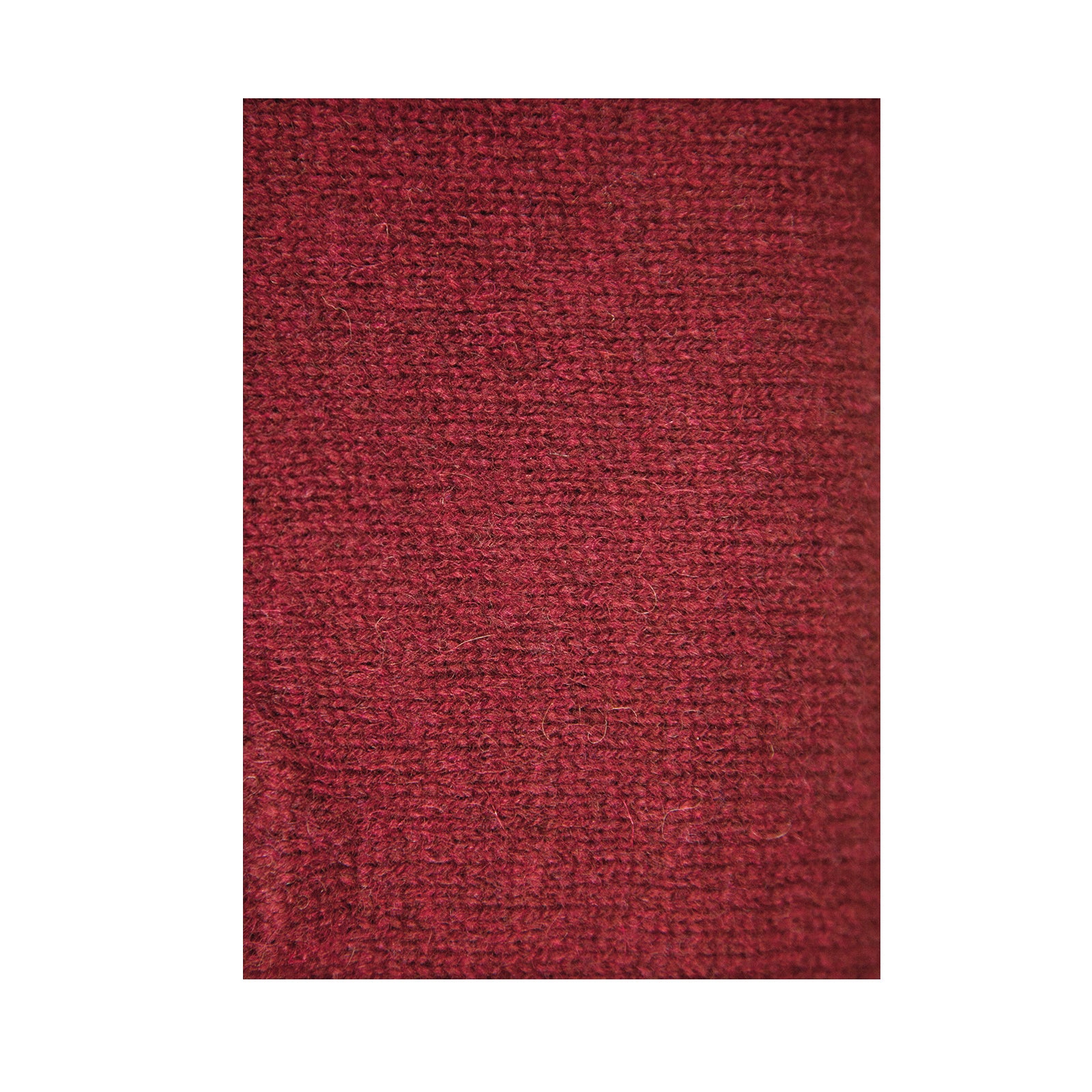 100% SHETLAND RAGG WOOL Half Zip Up Knit JUMPER Pullover Mens Sweater Knitted - Burgundy - S
