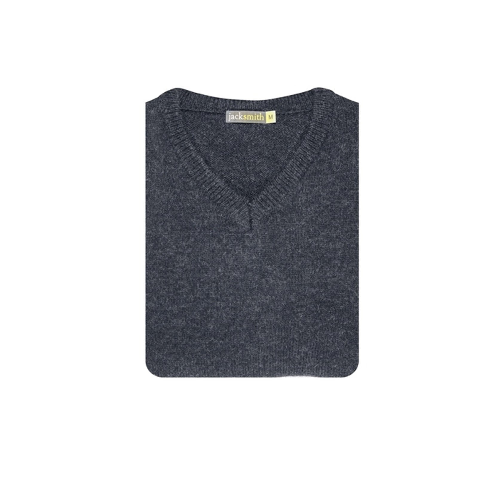 100% Shetland Ragg Wool V Neck Knit Jumper Pullover Mens Sweater Knitted - Navy - 4XL