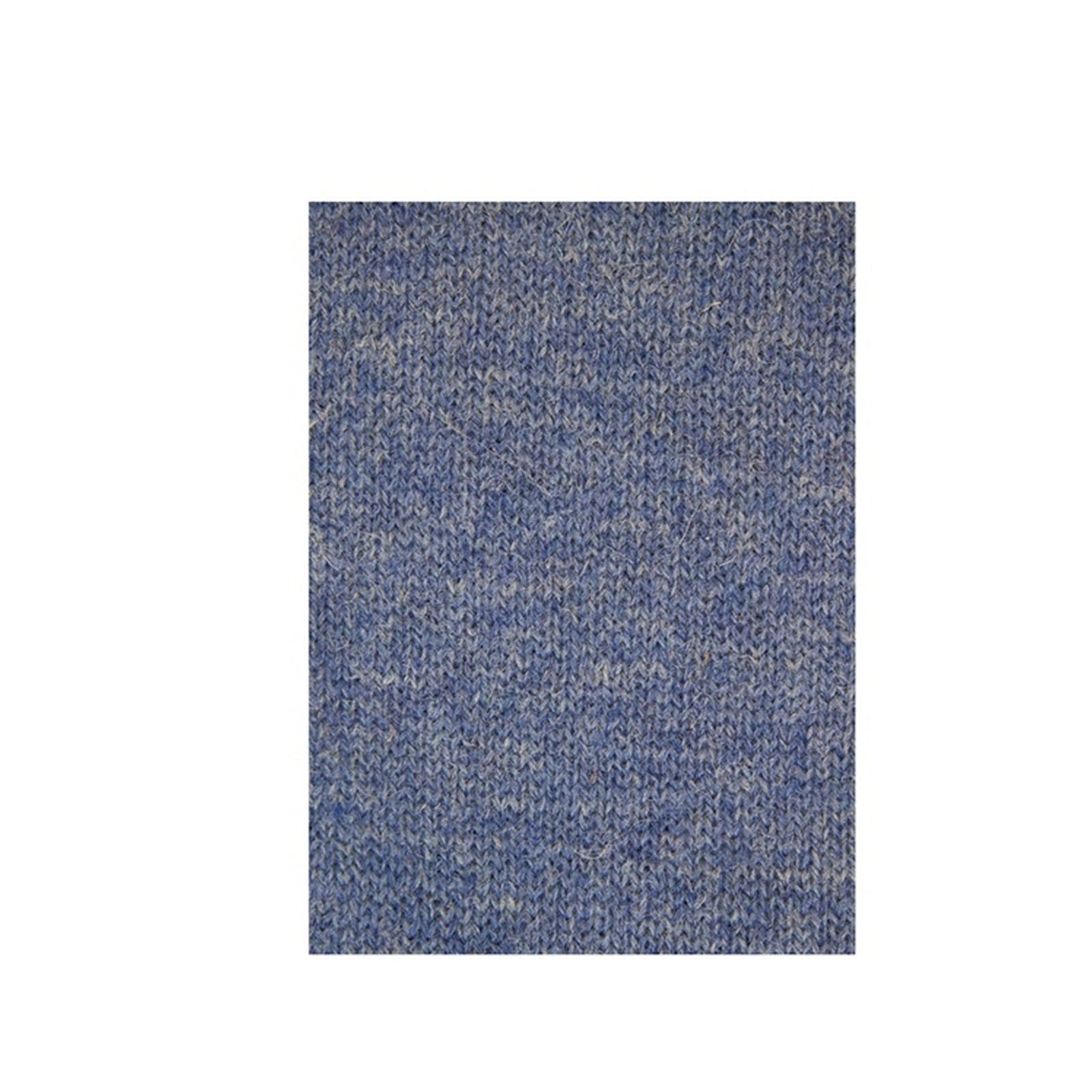 100% Shetland Ragg Wool V Neck Knit Jumper Pullover Mens Sweater Knitted - Sky - L