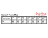 Womens Thermal Top w/ Brushed Interior Warm Winter Fleece Baselayer - Black - L