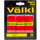 Tennis: Volkl Super Perf Over Grip Overgrip Tennis Squash Badminton - 3 Pack - Red