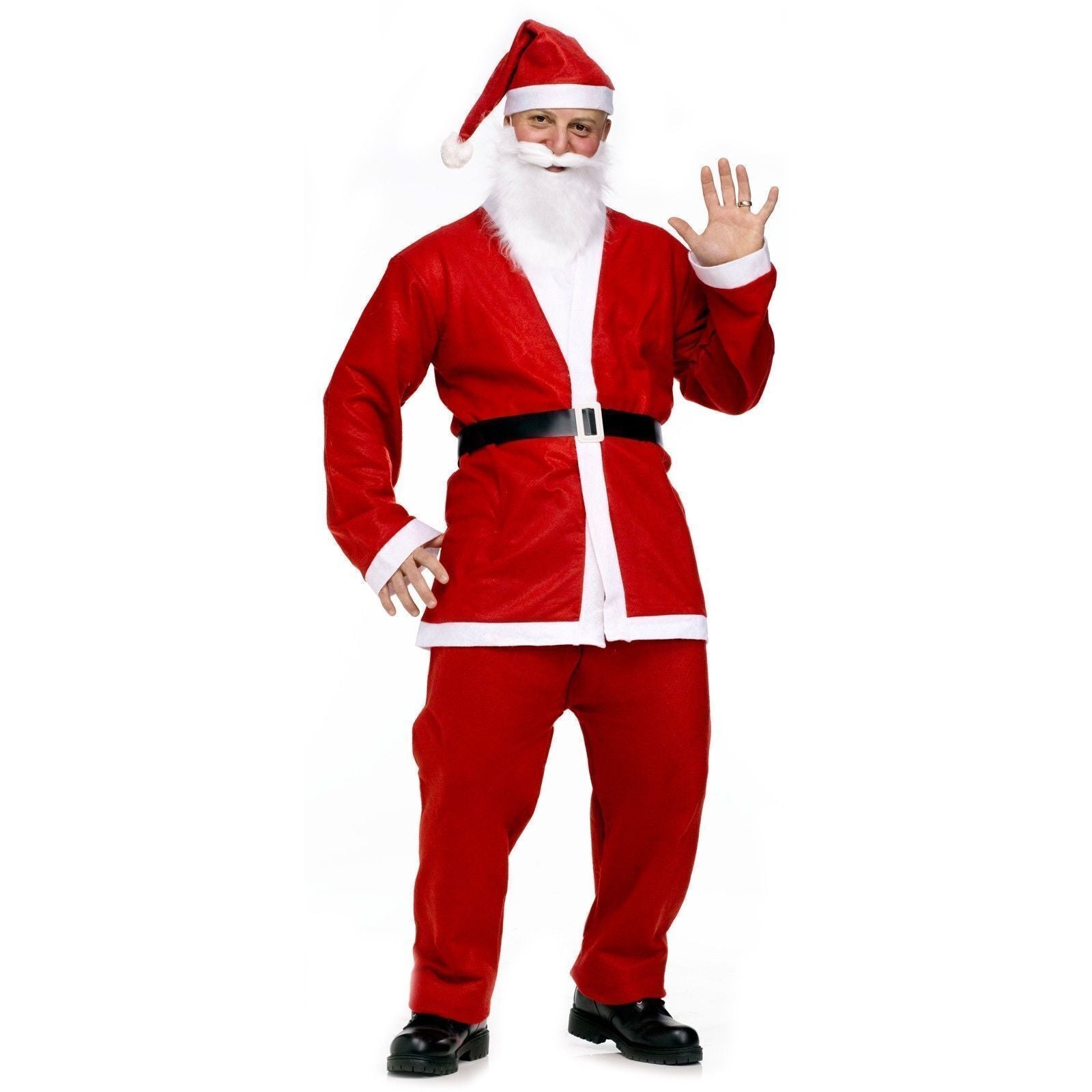 Costumes & Accessories: ADULT SANTA CLAUS COSTUME Suit Father Xmas Party Outfit Father Christmas
