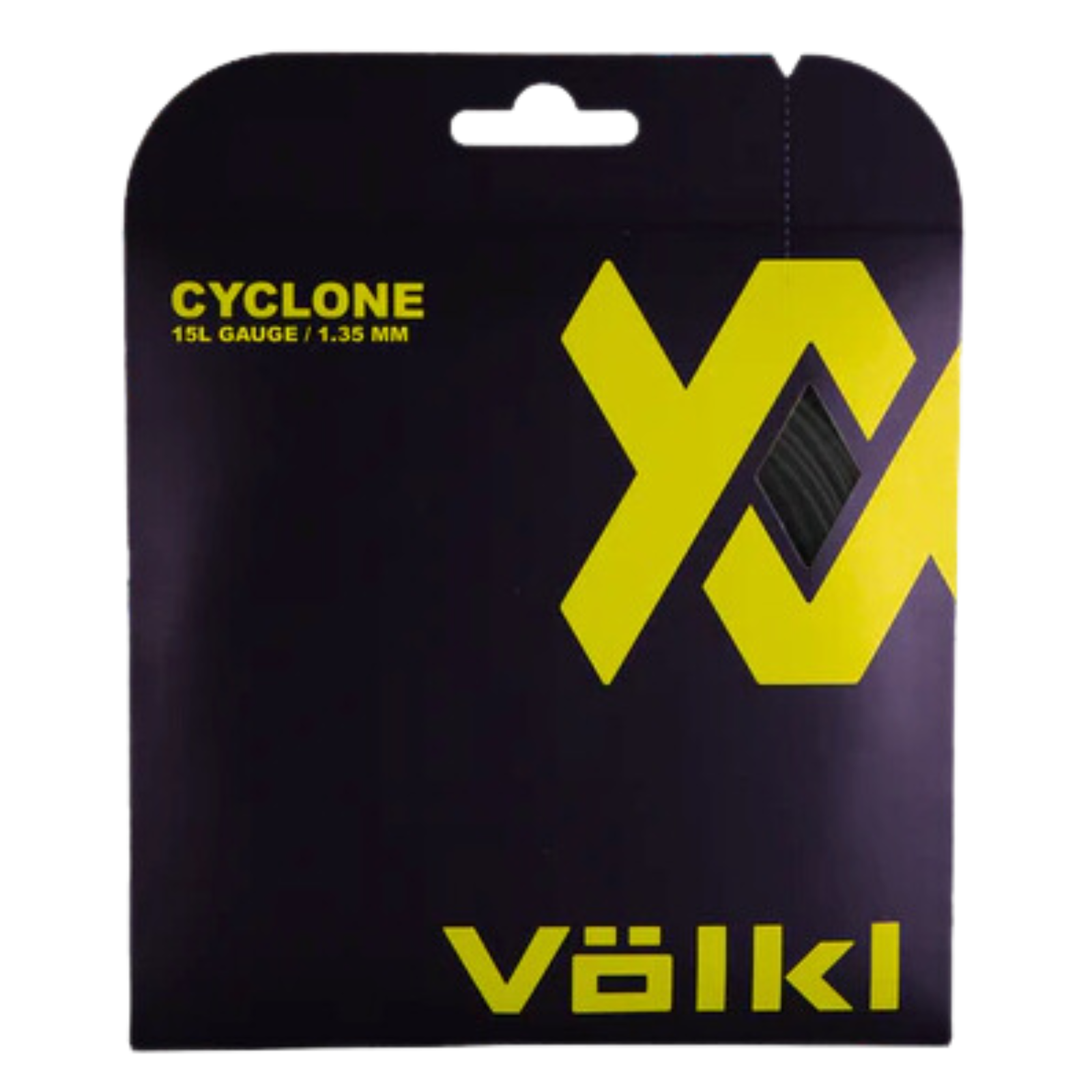 Tennis: Volkl Cyclone Black 15L Gauge Tennis String 1.35mm (12 M Set)