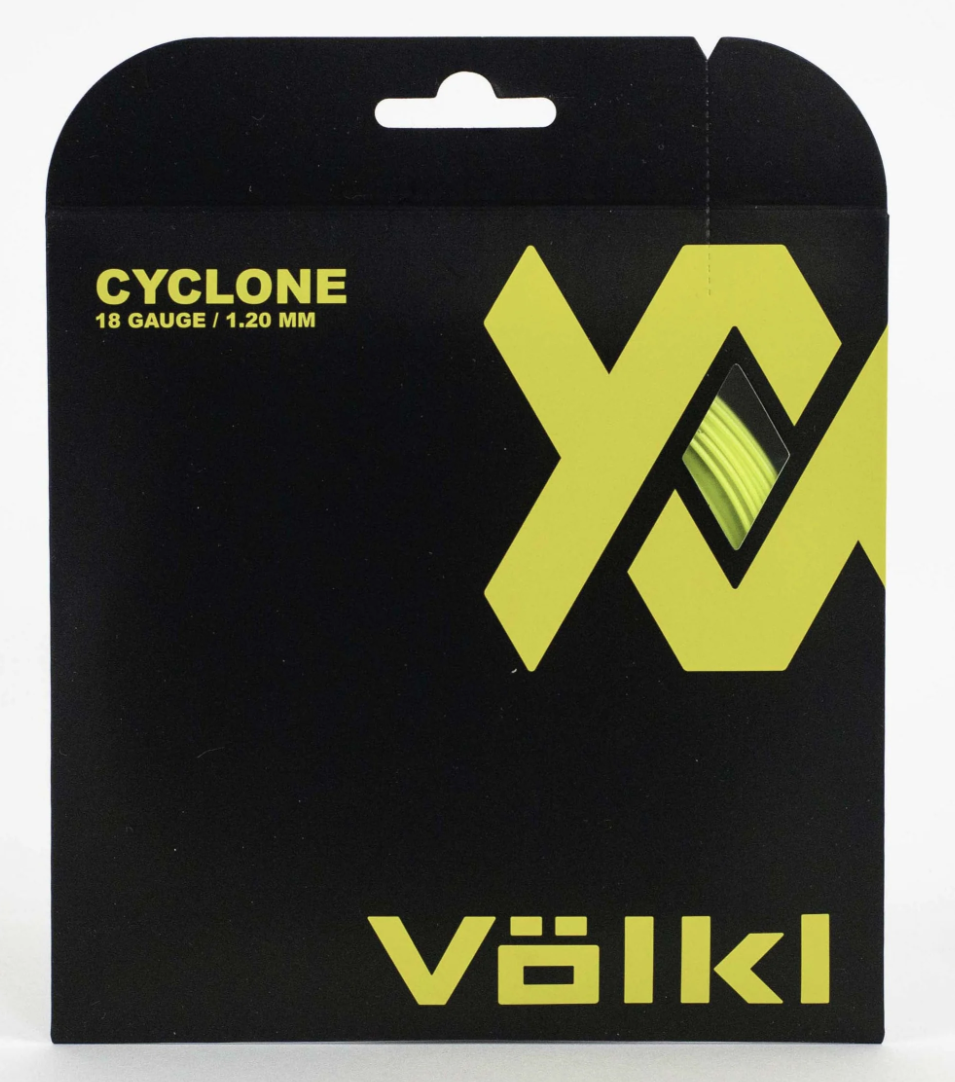 Tennis: 1 Pack Volkl Cyclone 18g/1.20mm Tennis Racquet Strings - Neon Yellow