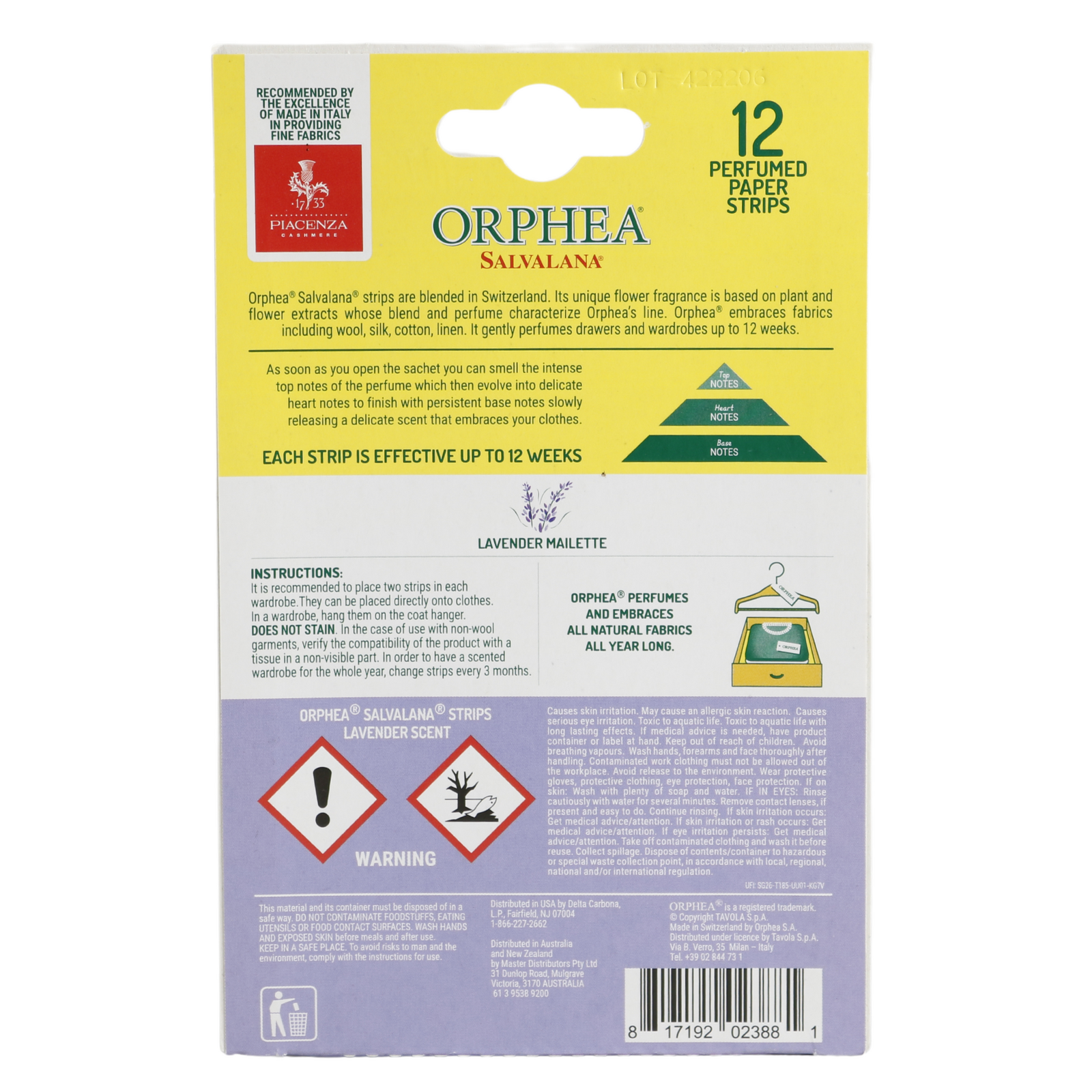 Clothing & Wardrobe Storage: Orphea 12pcs Clothes Protector Natural Lavender Scented Strips for Drawers/Closets