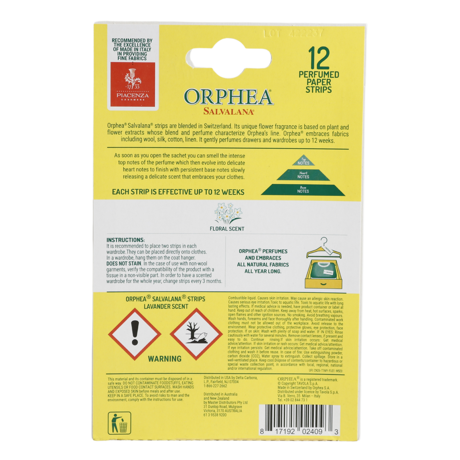 Clothing & Wardrobe Storage: Orphea 12pcs Clothes Protector Natural Flower Floral Scented Strips for Drawers/Closets