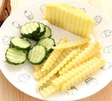Kitchen Utensils: JELLY KNIFE Stainless Steel Blade Potato Vegetable Crinkle Wavy Cutter Slicer