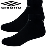 Men's Underwear & Socks: Umbro Mens Trainer Ankle Socks - Black - 1 Pack of 3 Pairs - EU 39-42