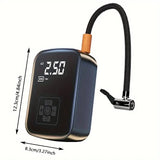Bicycle Parts: Rechargeable Car Tire Bike Air Pump Tire Inflator Portable Compressor Digital Cordles