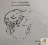 12x WILTSHIRE Essentials Can Strainer with Ring Pull Hook Quality Colander