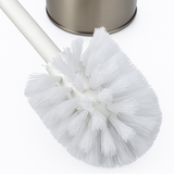 Toilet Brushes & Holders: Toilet Brush Holder Metal Stainless Steel Bathroom Set Handle Round Cover Clean