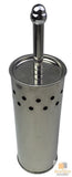 Toilet Brushes & Holders: Toilet Brush Holder Metal Stainless Steel Bathroom Set Handle Round Cover Clean
