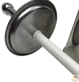 Toilet Brushes & Holders: Toilet Brush Holder Metal Stainless Steel Bathroom Set Handle Round Cover Clean