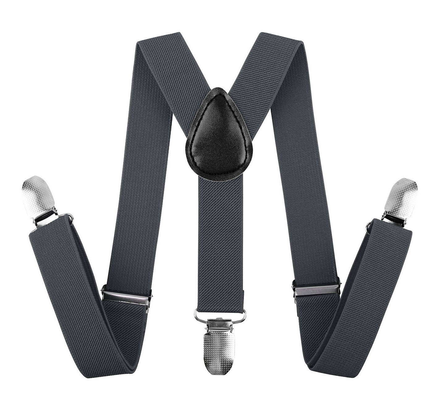 Men's Accessories: 35mm WIDE SUSPENDERS Mens Adjustable Braces Clip On Trouser Elastic Y-Back - Black