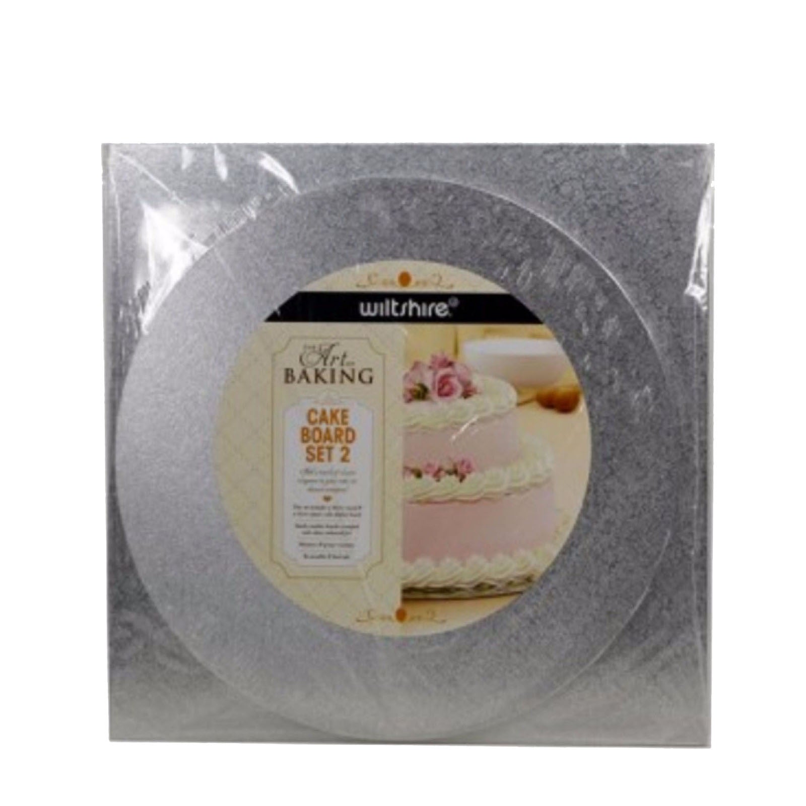 Bakeware & Accessories: Set of 2 WILTSHIRE Cake Board Art of Baking Wooden Approved Food Grade Reusable